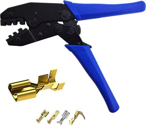 Durable Ratcheting Crimper for Non-insulated or Open Barrel Terminals 20-18, 16-14, or 12-10 AWG