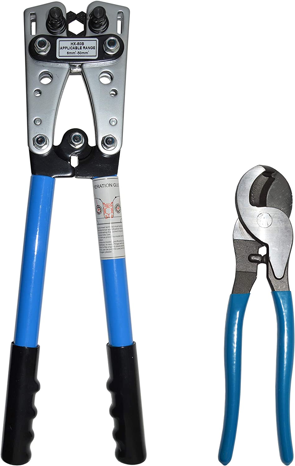140-Piece Cable Lug Crimper Kit – Terminal Plier With Tin-Plated Copper Lugs, 10-0AWG