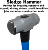 5 Piece Heavy Duty Hammer Set - Includes 32oz Rubber Mallet, 3lb Sledge Hammer, 3lb Cross Pein Hammer, 32oz and 16oz Ball Pein Hammers