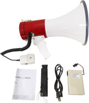 Rechargeable 50 Watt Loud Megaphone with Siren Bullhorn Speaker Outdoor Portable Amplifier