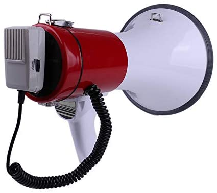 Rechargeable 50 Watt Loud Megaphone with Siren Bullhorn Speaker Outdoo –  Electronix Express