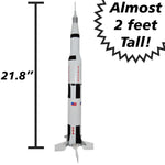 Estes Saturn V Model Rocket Starter Set - Includes Assembled Rocket, Launch Pad & Controller, Four AA Batteries, Recovery Wadding, & Three Engines