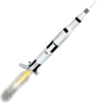 Estes Saturn V Model Rocket Starter Set - Includes Assembled Rocket, Launch Pad & Controller, Four AA Batteries, Recovery Wadding, & Three Engines