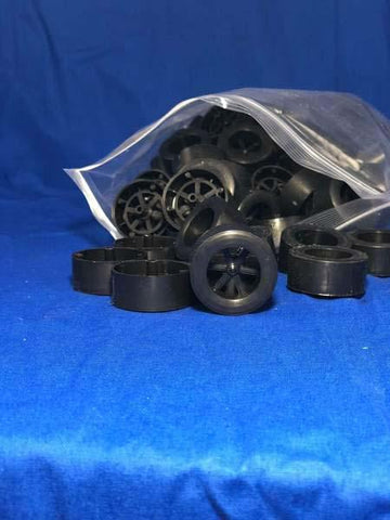 Rear Wheels for CO2 Dragsters- Black, 100PK