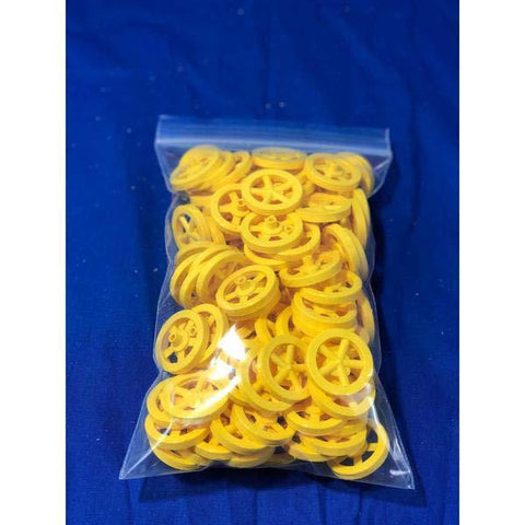 Front Wheels for CO2 Dragsters- Yellow, 100PK