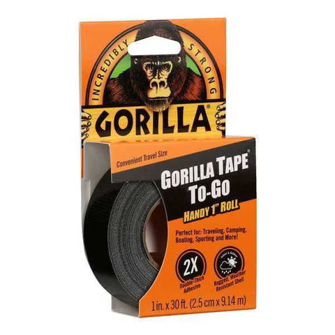 Gorilla Glue Tape Handy Roll, 1" x 30', Black