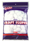 Craft Fluffs White Pack of 100