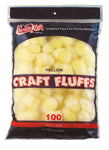 Craft Fluffs Yellow Pack of 100