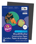 Pacon Construction Paper 9" x 12", Black Sheet, 50 Sheets Per Pack