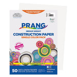 Pacon Construction Paper 9" x 12, White, 50 Sheets