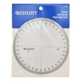 Westcott 4" 360° Circular Protractor Measuring Tool (259)