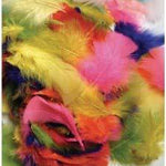 Feathers Bright Colors Approx. 125 Pieces