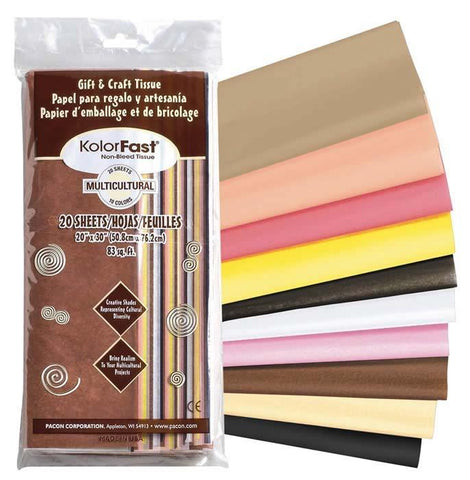Tissue Paper Multicultural 20x30 Pack of 20